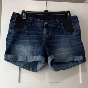 Liz Lange Maternity MIDI Dark Blue Jean Shorts size 4/6